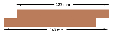 Co2 Douglas Fir &reg; Red Grandis Half Lap Cladding Diagram